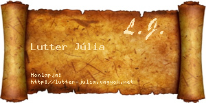 Lutter Júlia névjegykártya