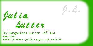 julia lutter business card